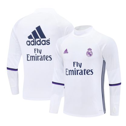 16-17 Real Madrid White Training Top