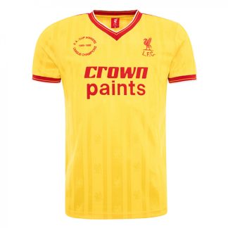 Liverpool Away Yellow Retro Jersey 1985-1986