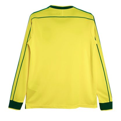Brazil Home Long Sleeve Retro Jersey 1998 - Image 2