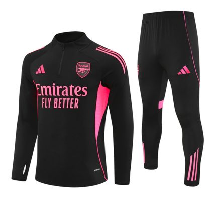 Arsenal Black Pink Training Suit Kit 25-26