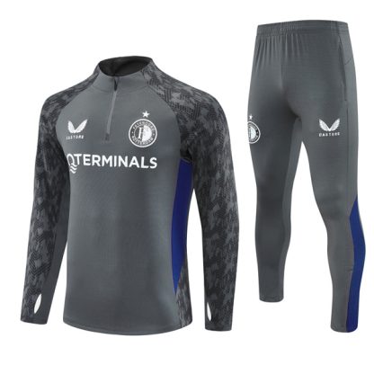 Feyenoord Grey Training Suit Kit 25-26