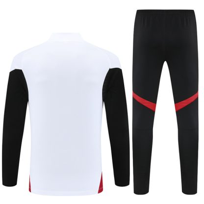Manchester United White Black Training Suit Kit 25-26 - Image 2
