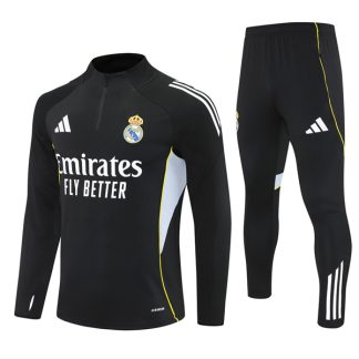 Real Madrid Black Training Suit Kit 25-26