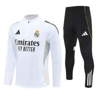 Real Madrid White Training Suit Kit 25-26