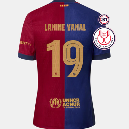Barcelona Copa Del Rey Final LAMINE YAMAL 19 Jersey 24-25