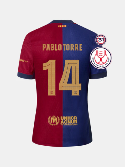 Barcelona Copa Del Rey Final PABLO TORRE 14 Jersey 24-25