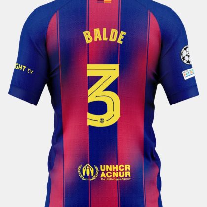 Barcelona Home BALDE 3 Champions League Jersey 25-26