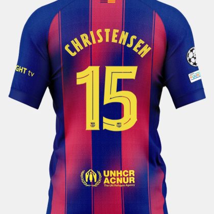 Barcelona Home CHRISTENSEN 15 Champions League Jersey 25-26