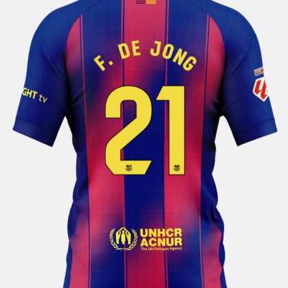 Barcelona Home F. DE JONG 21 Jersey 25-26