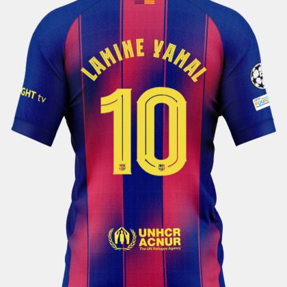 Barcelona Home LAMINE YAMAL 10 Champions League Jersey 25-26