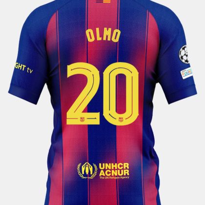 Barcelona Home OLMO 20 Champions League Jersey 25-26