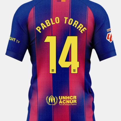 Barcelona Home PABLO TORRE 14 Jersey 25-26