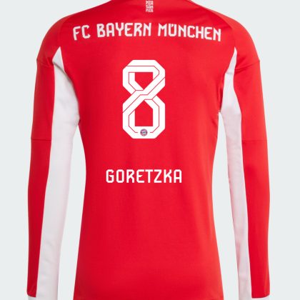 Bayern Munich Home Goretzka 8 Long Sleeve Jersey 25-26