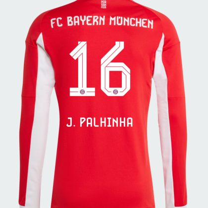 Bayern Munich Home J. Palhinha 16 Long Sleeve Jersey 25-26