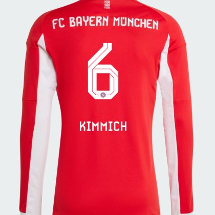Bayern Munich Home Kimmich 6 Long Sleeve Jersey 25-26