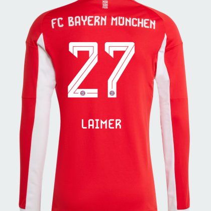 Bayern Munich Home Laimer 27 Long Sleeve Jersey 25-26
