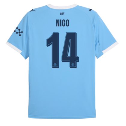 Manchester City Home Nico 14 UCL Jersey 25-26