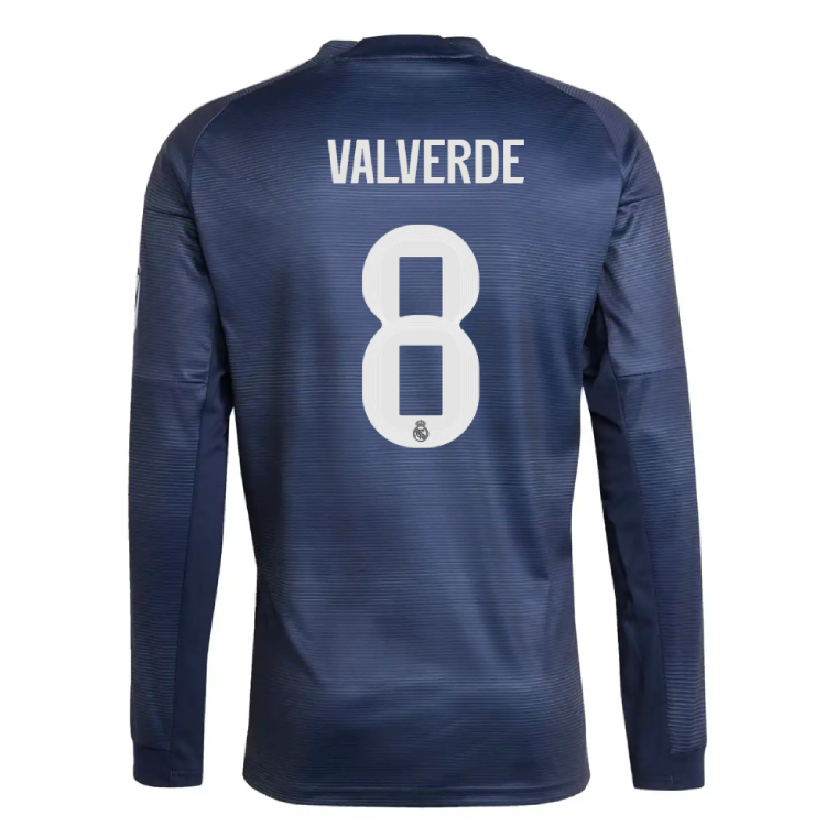 Real Madrid Away VALVERDE 8 Long Sleeve Jersey 25-26