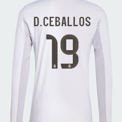 Real Madrid Home D. Ceballos 19 Long Sleeve Jersey 25-26