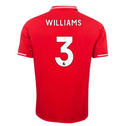 Nottingham Forest Home WILLIAMS 3 Jersey 25-26